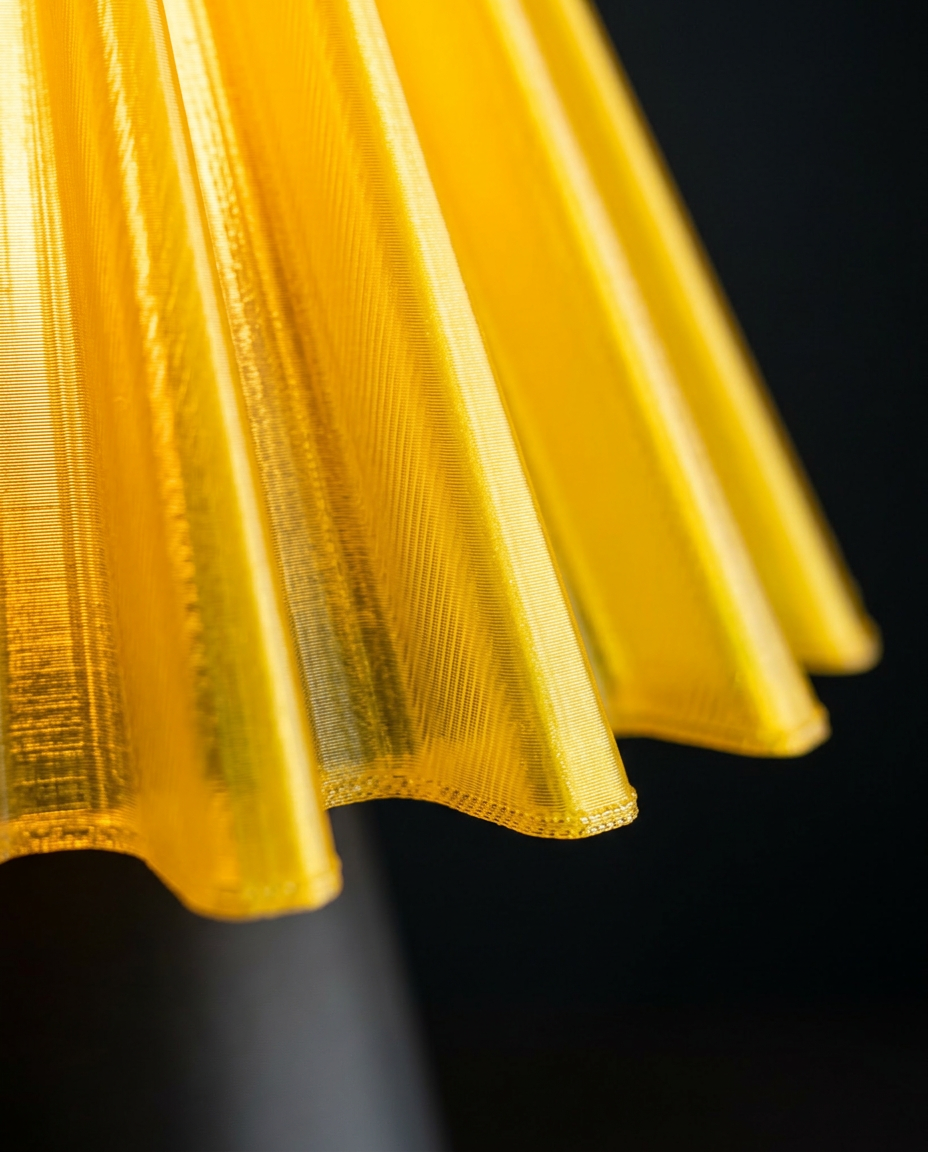 Lamp ribbing precision close-up