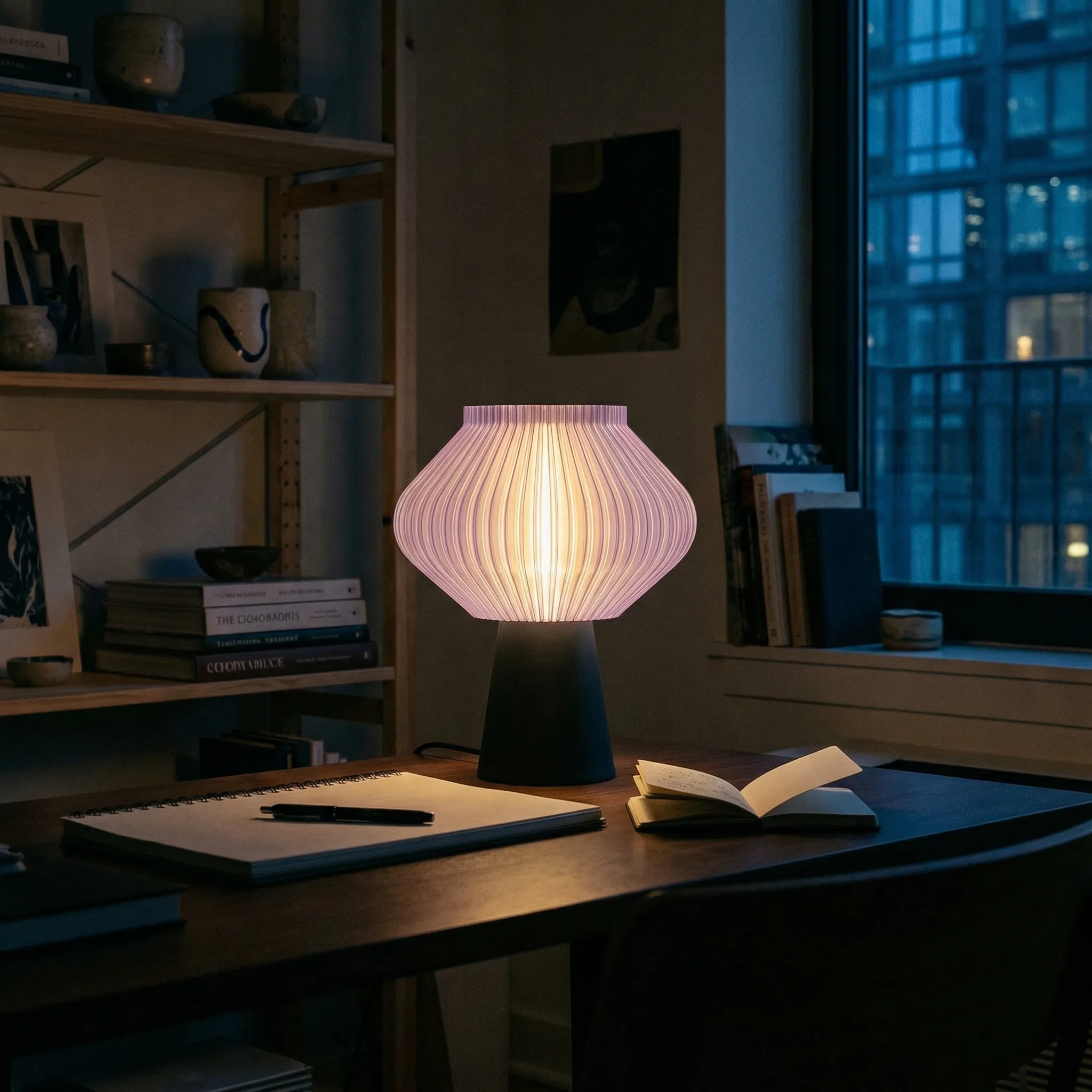 Origami Table Lamp in use